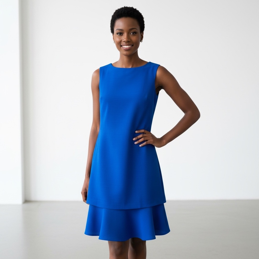 Eliza J Royal Blue Layered Mini Dress